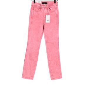 3x1 Stevie Straight High Rise Jeans, Pink Denim, size 23, NWT